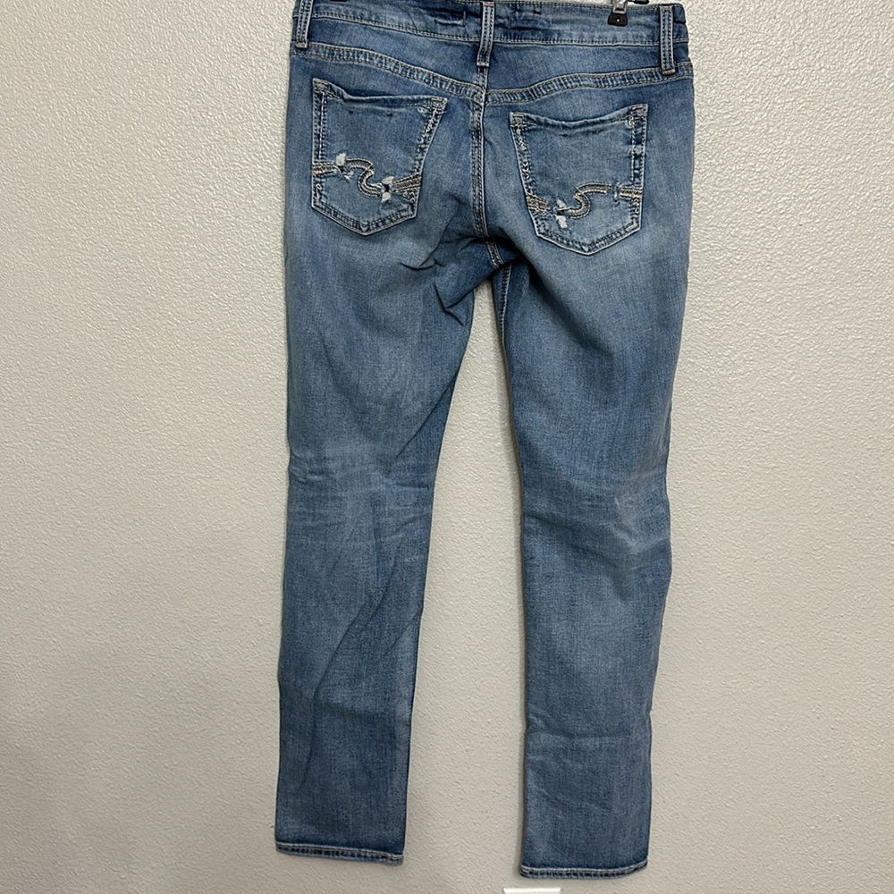 Silver Boyfriend Jeans - Picture 3 of 6